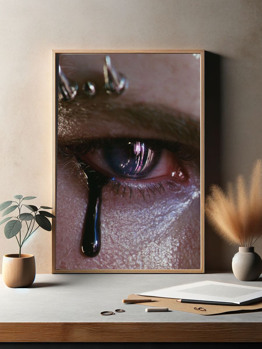 Tearful Eye Close-Up Photography Poster. — room view 2