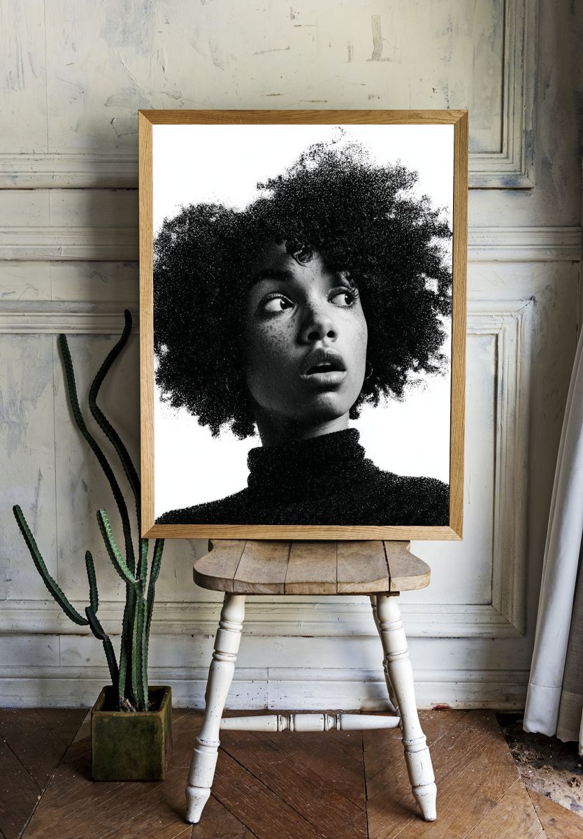 Monochrome Portrait Photography Poster. room preview