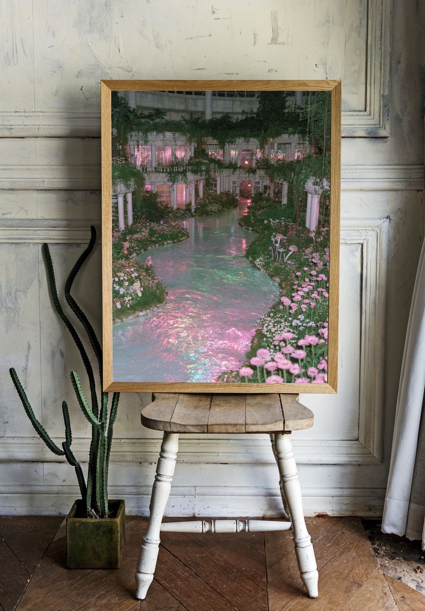 Enchanted Garden Atrium Photography Poster. — room view 1
