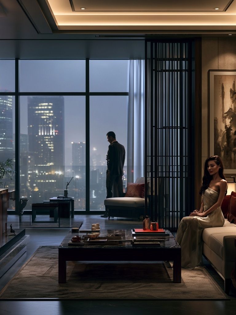 Luxury Penthouse Interior Photography Poster. poster detail