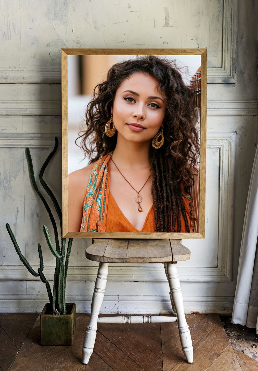 Woman with Harp Photography Poster. room preview