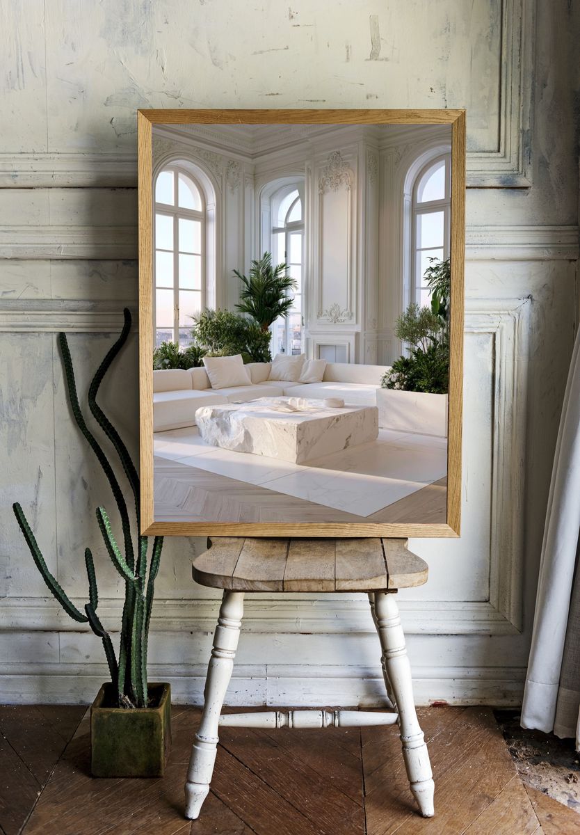 Elegant Parisian Interior Photography Poster. — room view 1