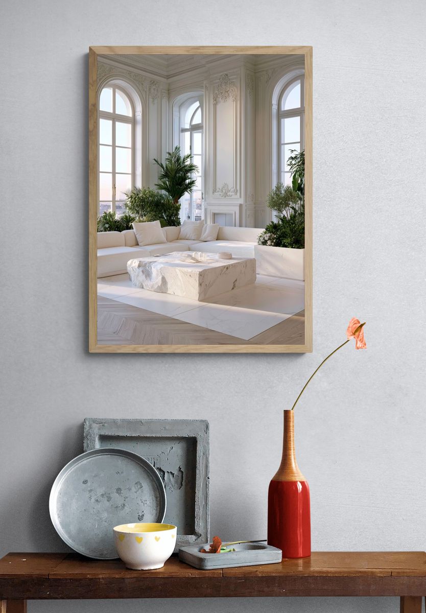 Elegant Parisian Interior Photography Poster. — room view 3