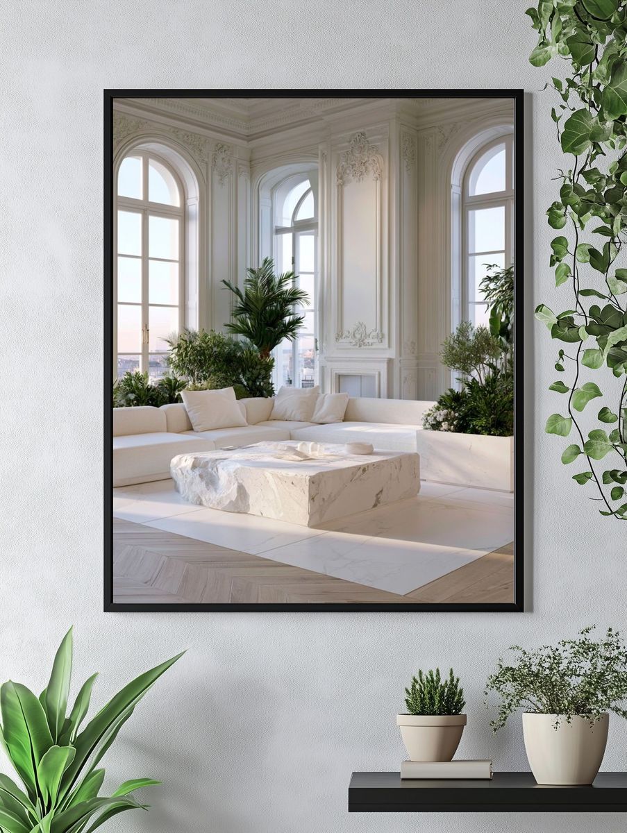 Elegant Parisian Interior Photography Poster. — room view 4