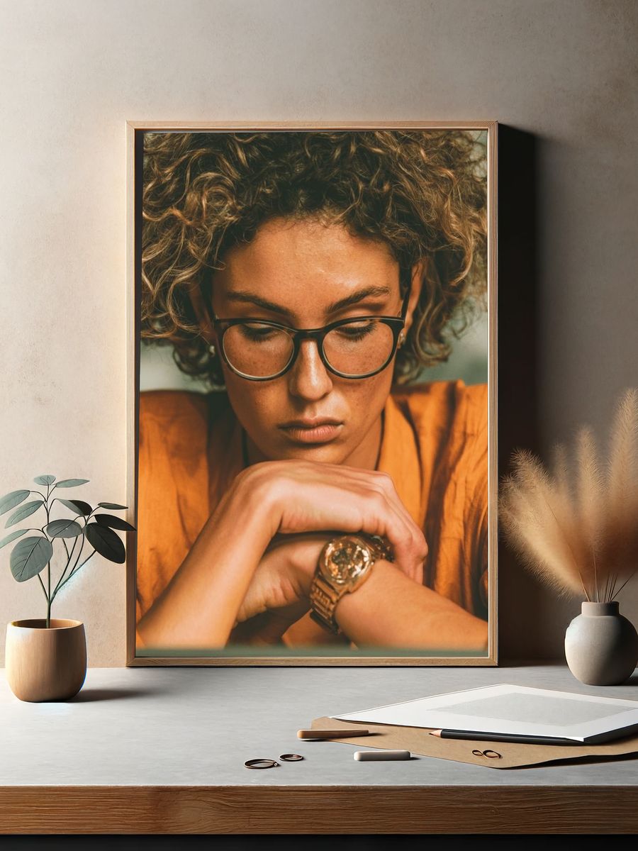 Contemplative Portrait Photography Poster. — room view 2