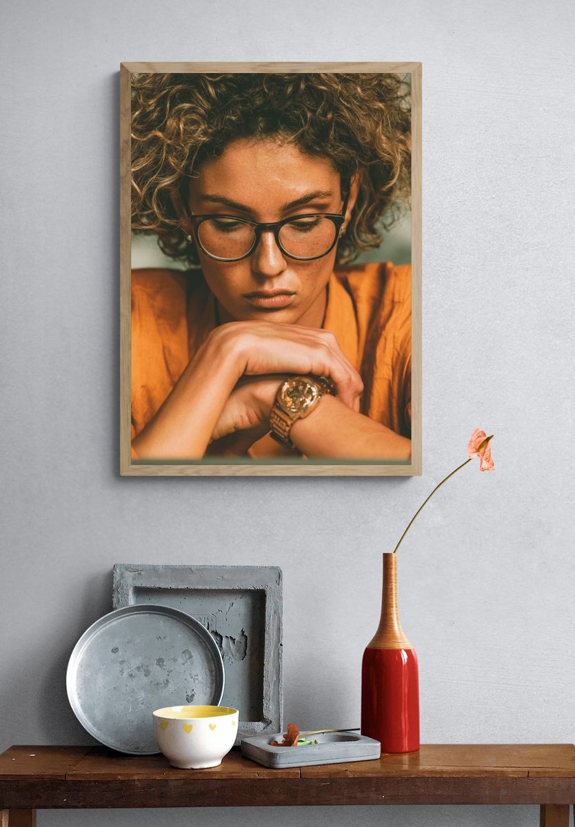 Contemplative Portrait Photography Poster. — room view 3