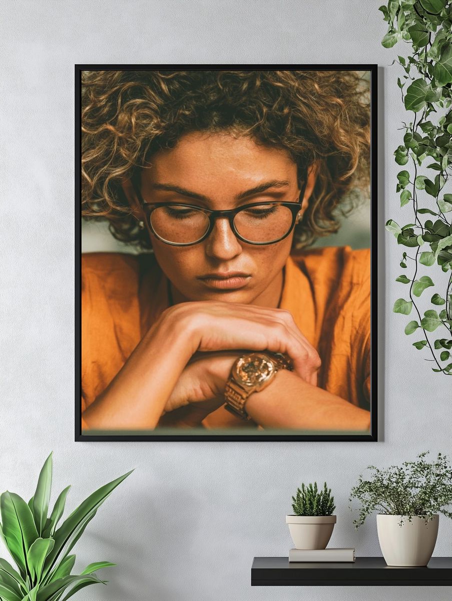 Contemplative Portrait Photography Poster. — room view 4