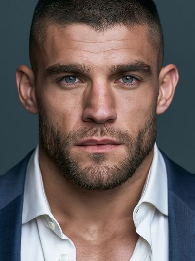 Blue-Eyed Portrait Photography Poster.