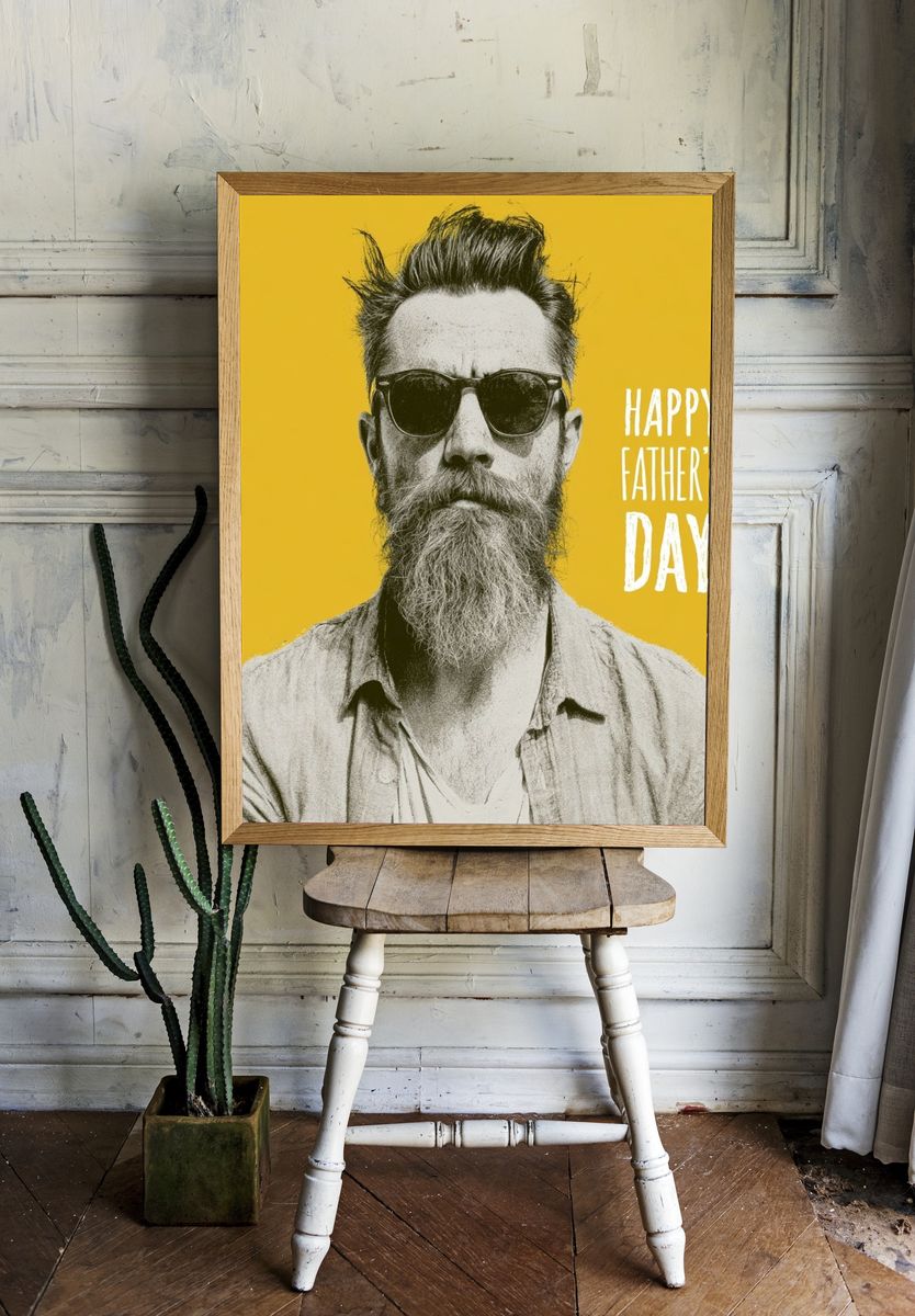 Happy Father’s Day Portrait Poster. room preview