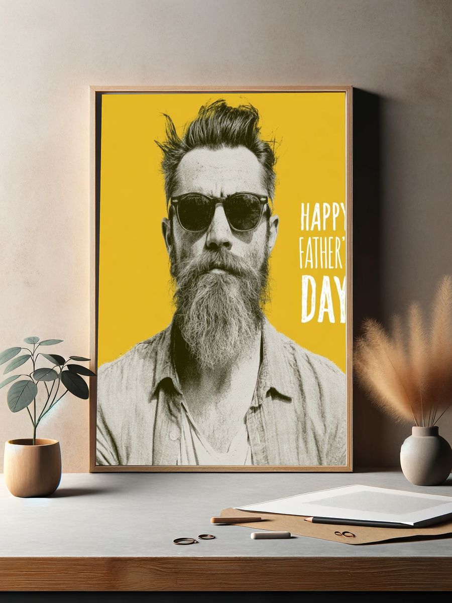 Happy Father’s Day Portrait Poster. — room view 2