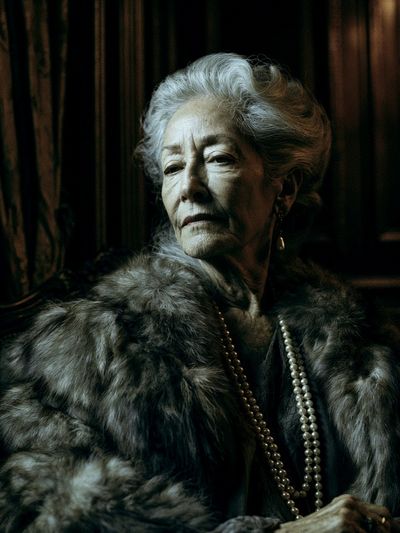 Elderly Woman Portrait Photography Poster.