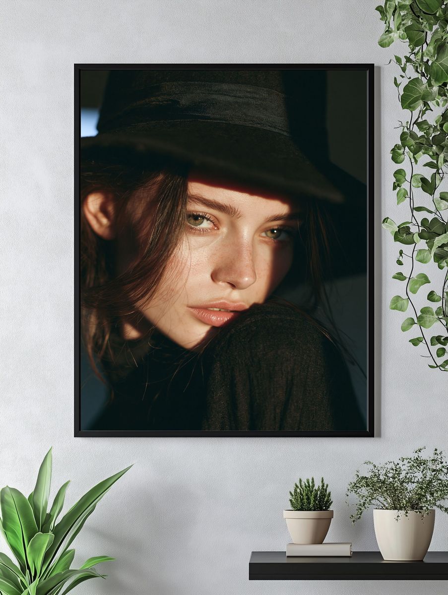 Moody Portrait Photography Poster. — room view 4