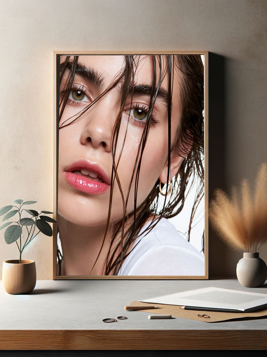 Wet Hair Portrait Photography Poster. — room view 2