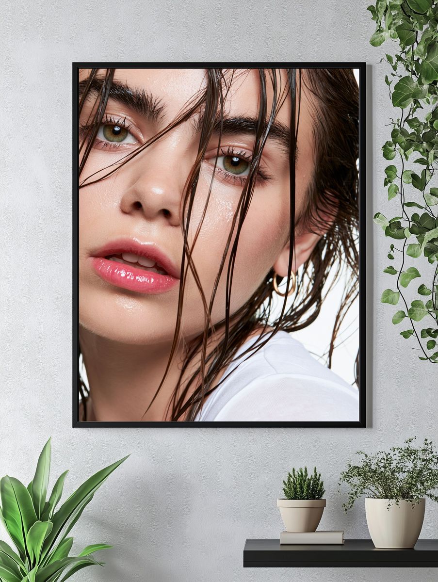 Wet Hair Portrait Photography Poster. — room view 4