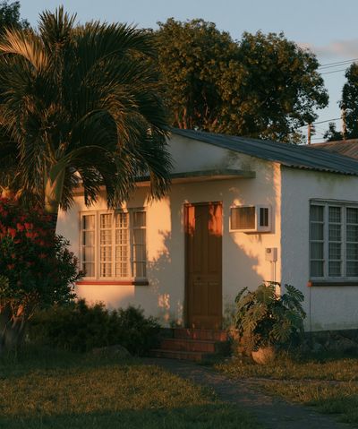 Sunlit Tropical House Photography Poster.