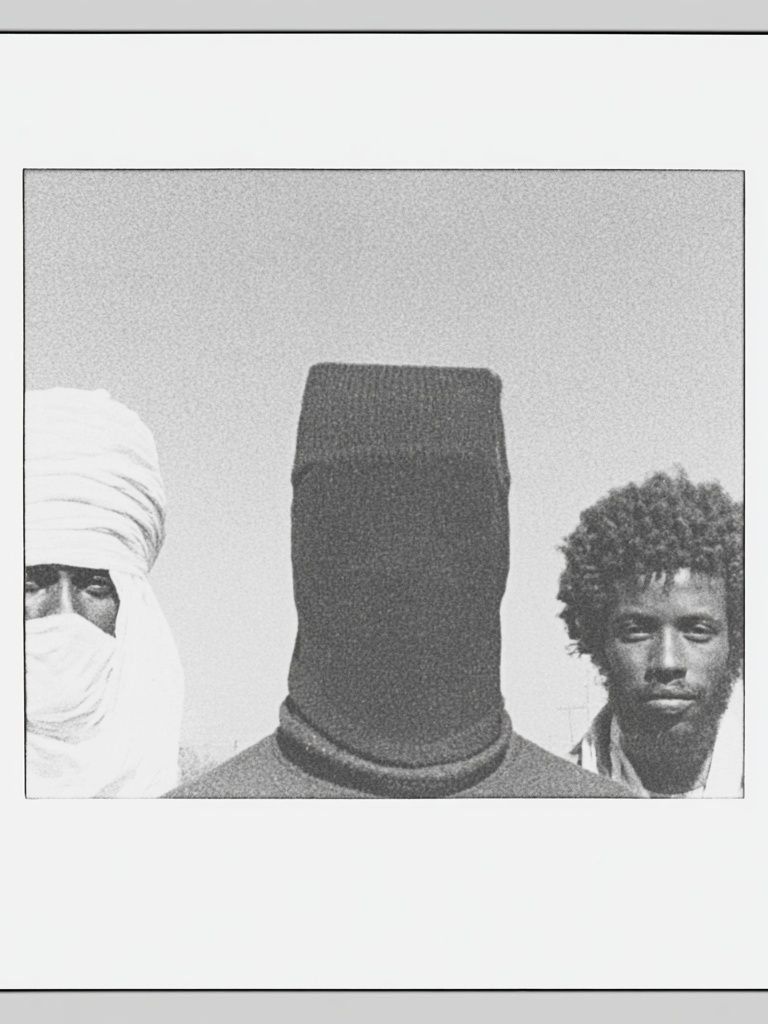 Three Figures Black-White Poster. poster detail