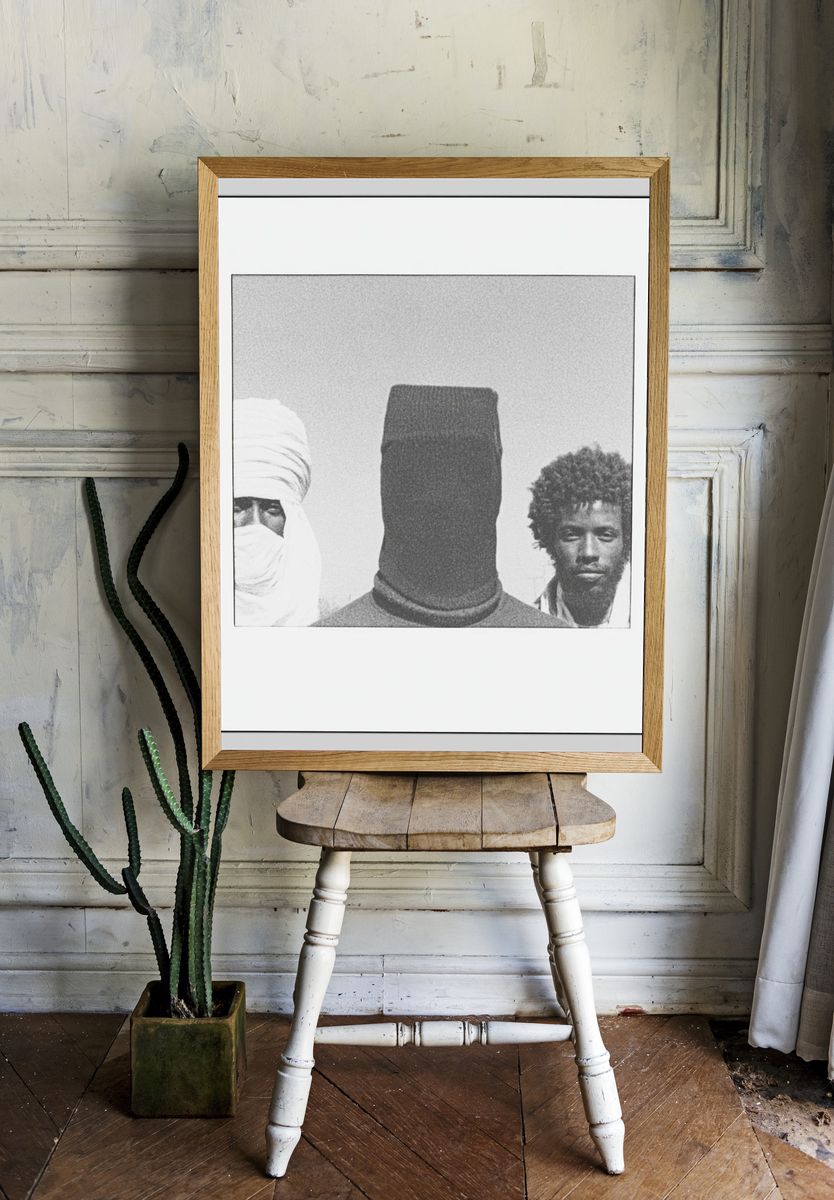 Three Figures Black-White Poster. — room view 1