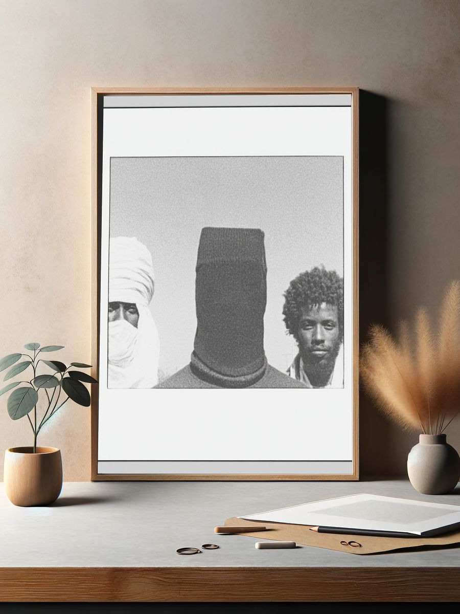Three Figures Black-White Poster. — room view 2