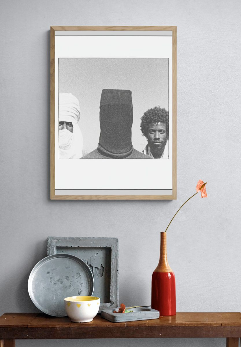 Three Figures Black-White Poster. — room view 3