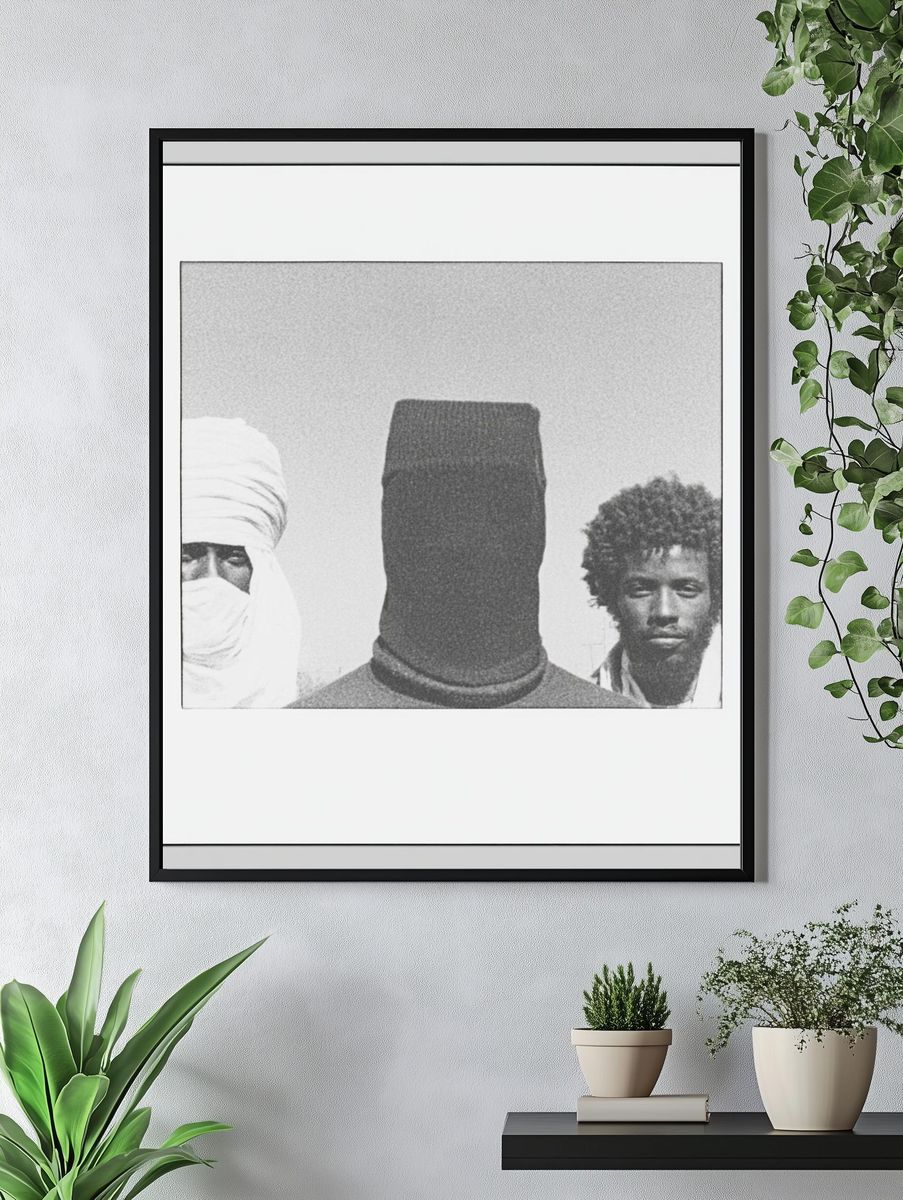 Three Figures Black-White Poster. — room view 4