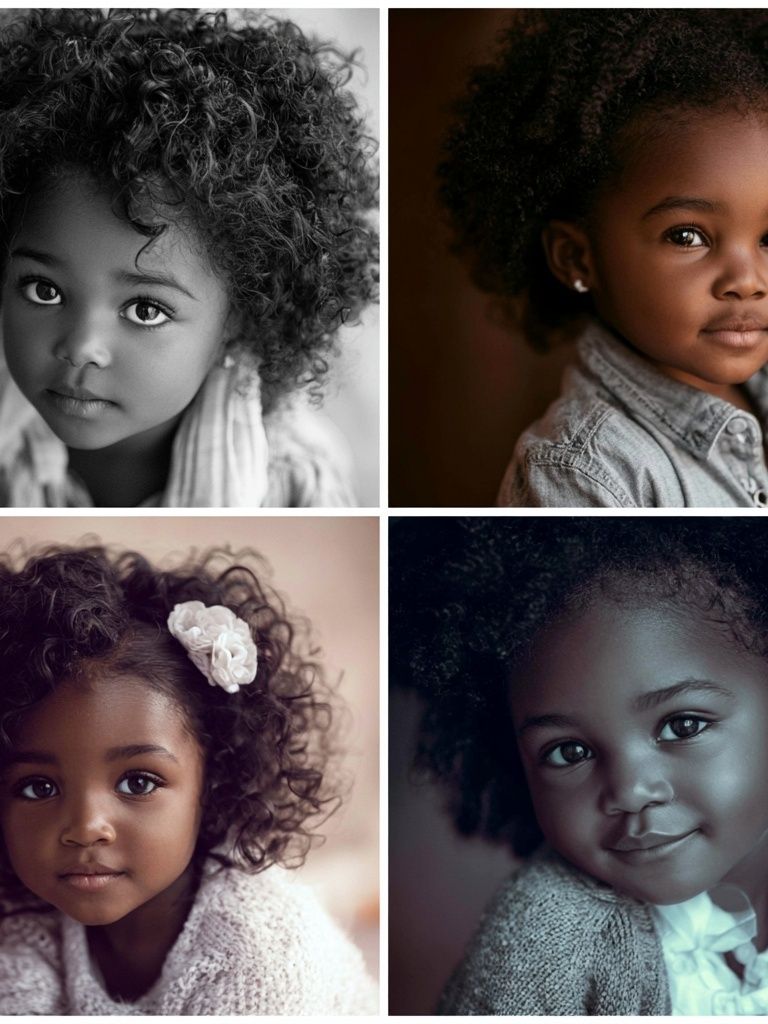 Curly Child Portrait Photography Poster. poster detail
