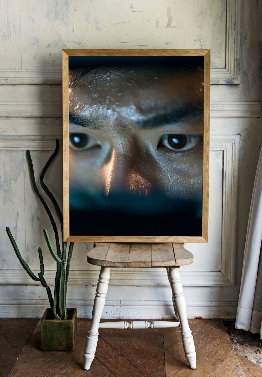 Intense Eyes Portrait Poster. room preview