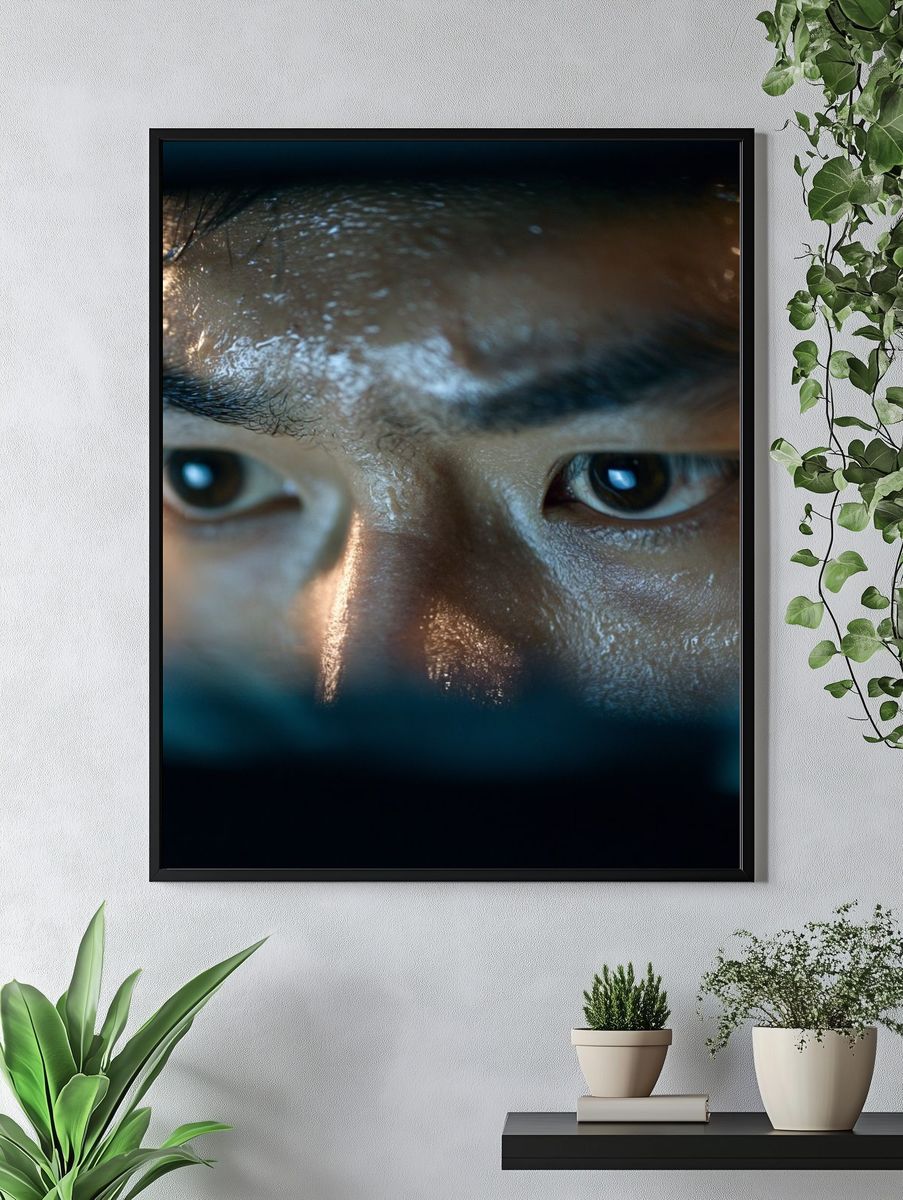 Intense Eyes Portrait Poster. — room view 4