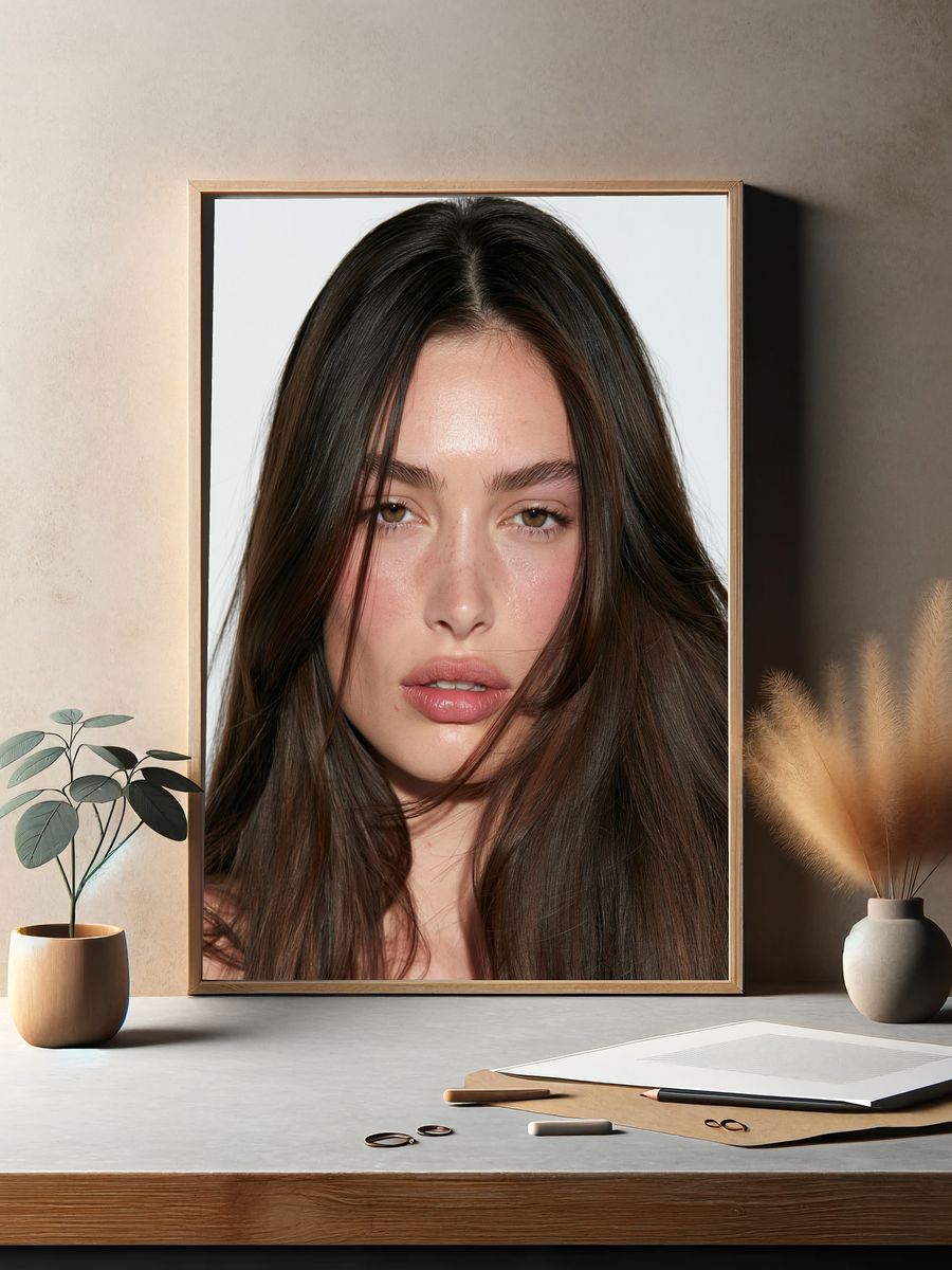 Minimalist Beauty Portrait Poster. — room view 2