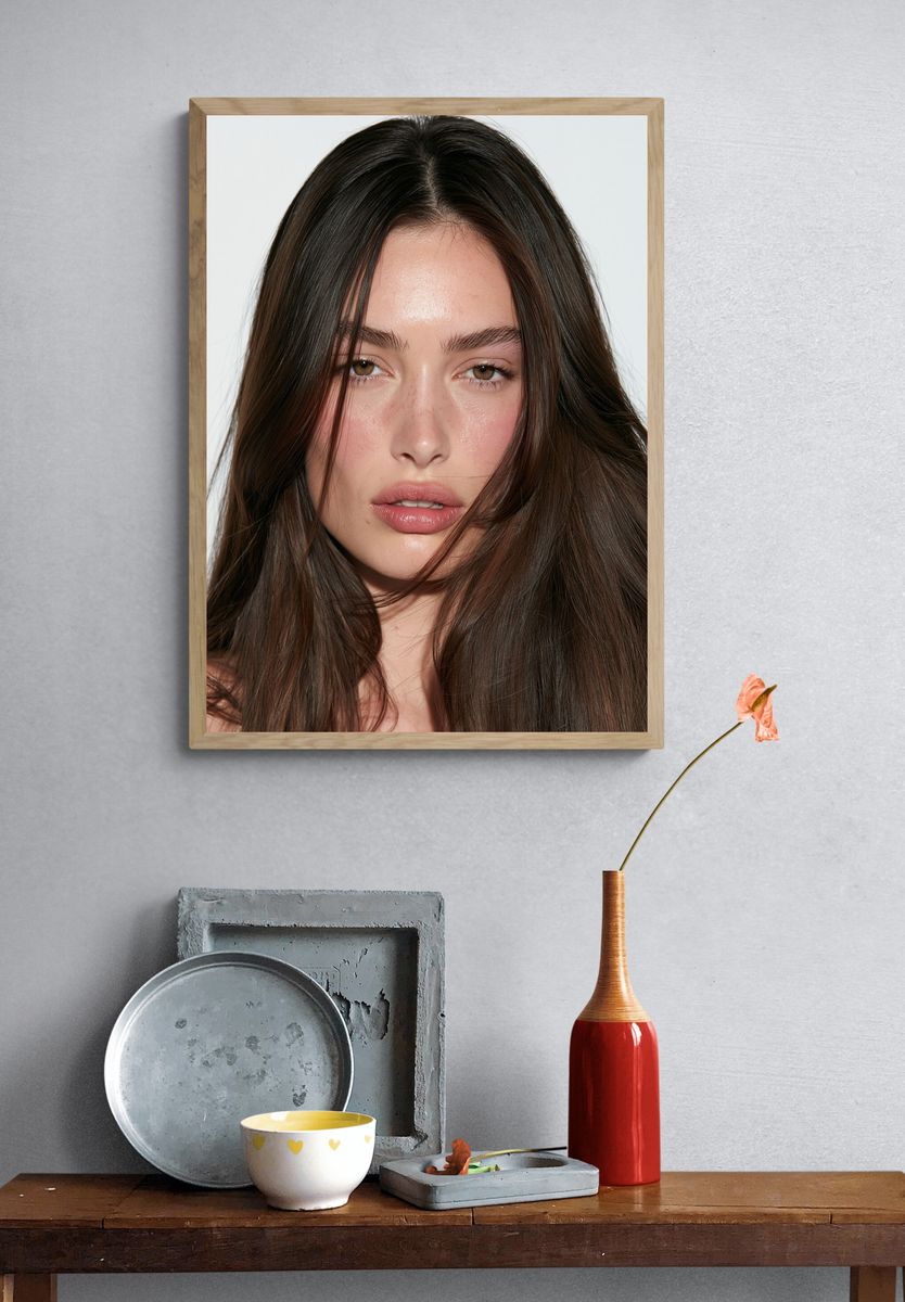 Minimalist Beauty Portrait Poster. — room view 3