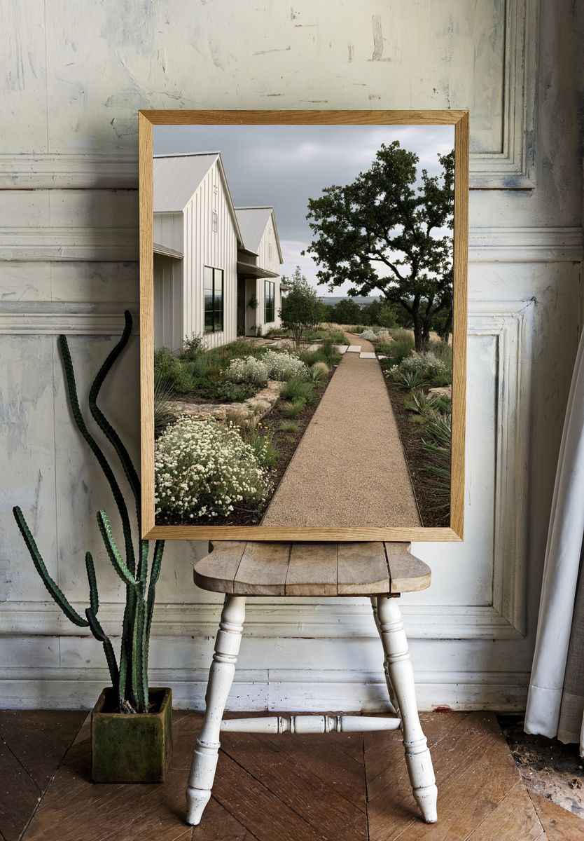 Modern Farmhouse Garden Path Print. — room view 1
