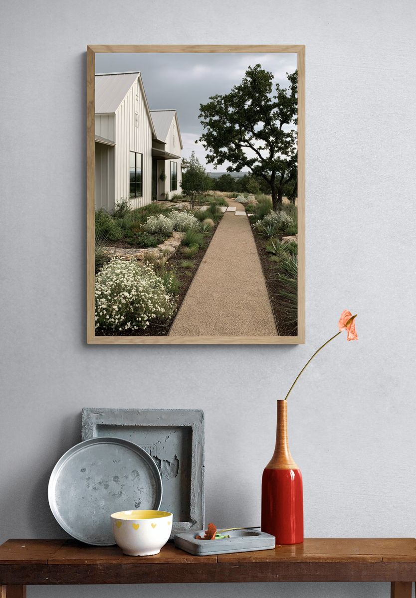 Modern Farmhouse Garden Path Print. — room view 3