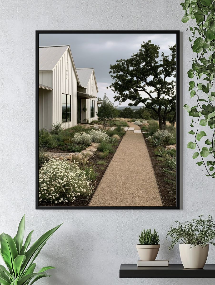Modern Farmhouse Garden Path Print. — room view 4