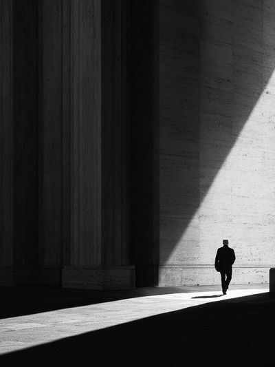 Solitary Figure in Light Photography Poster. poster print