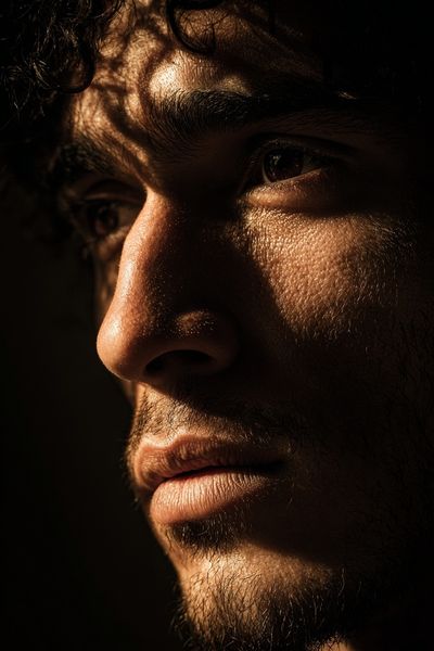 Moody Male Portrait Photography Poster. poster print
