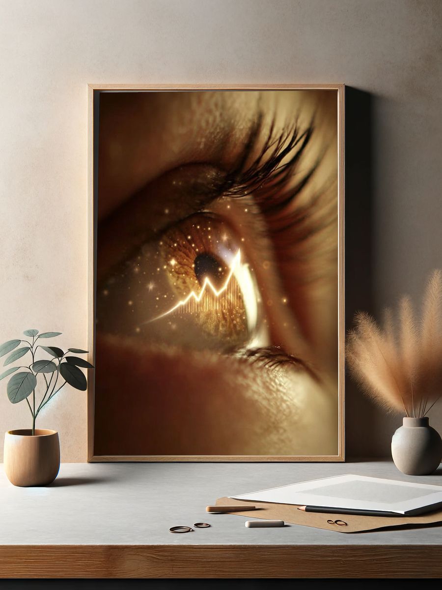 Golden Eye Reflection Poster. — room view 2