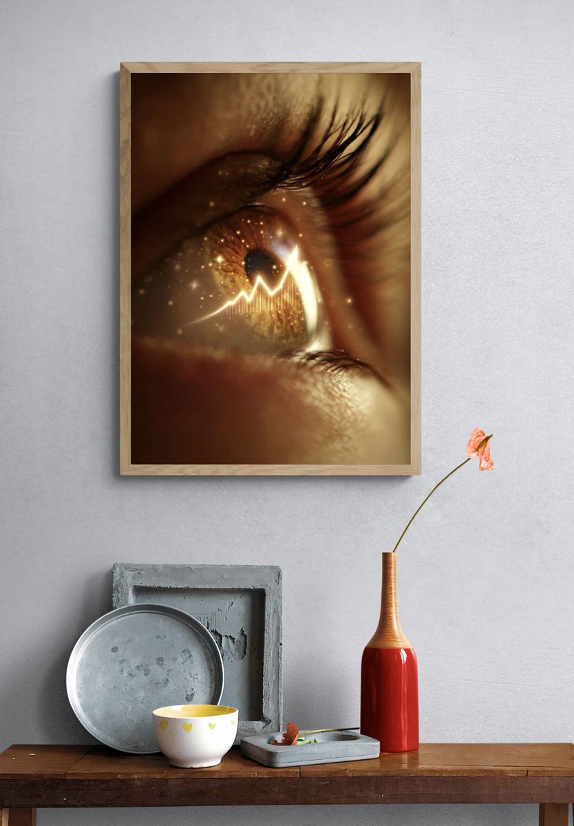 Golden Eye Reflection Poster. — room view 3