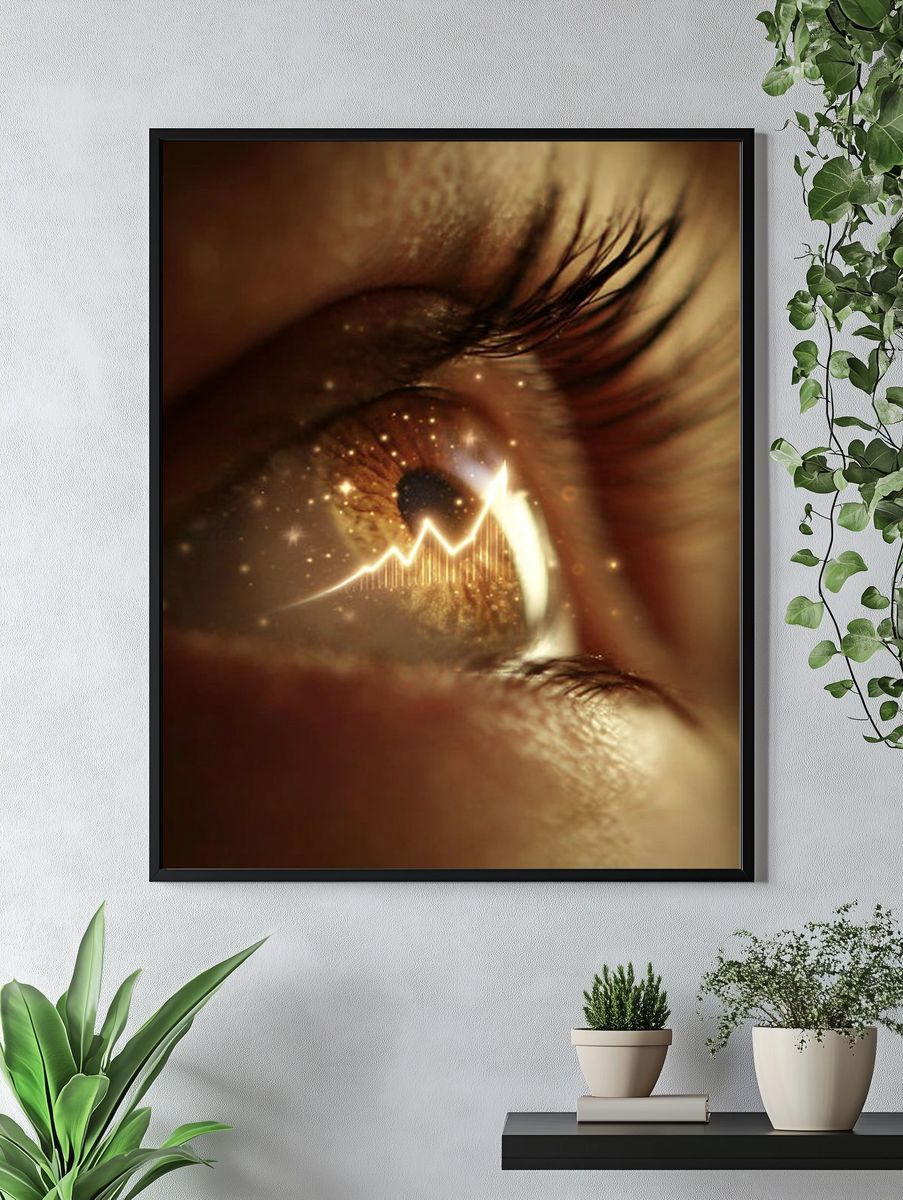 Golden Eye Reflection Poster. — room view 4