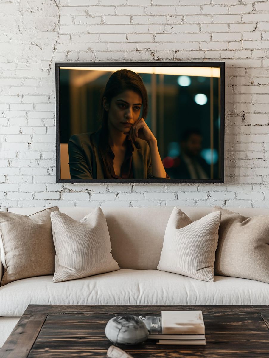 Moody Woman Portrait Photography Poster. — room view 1