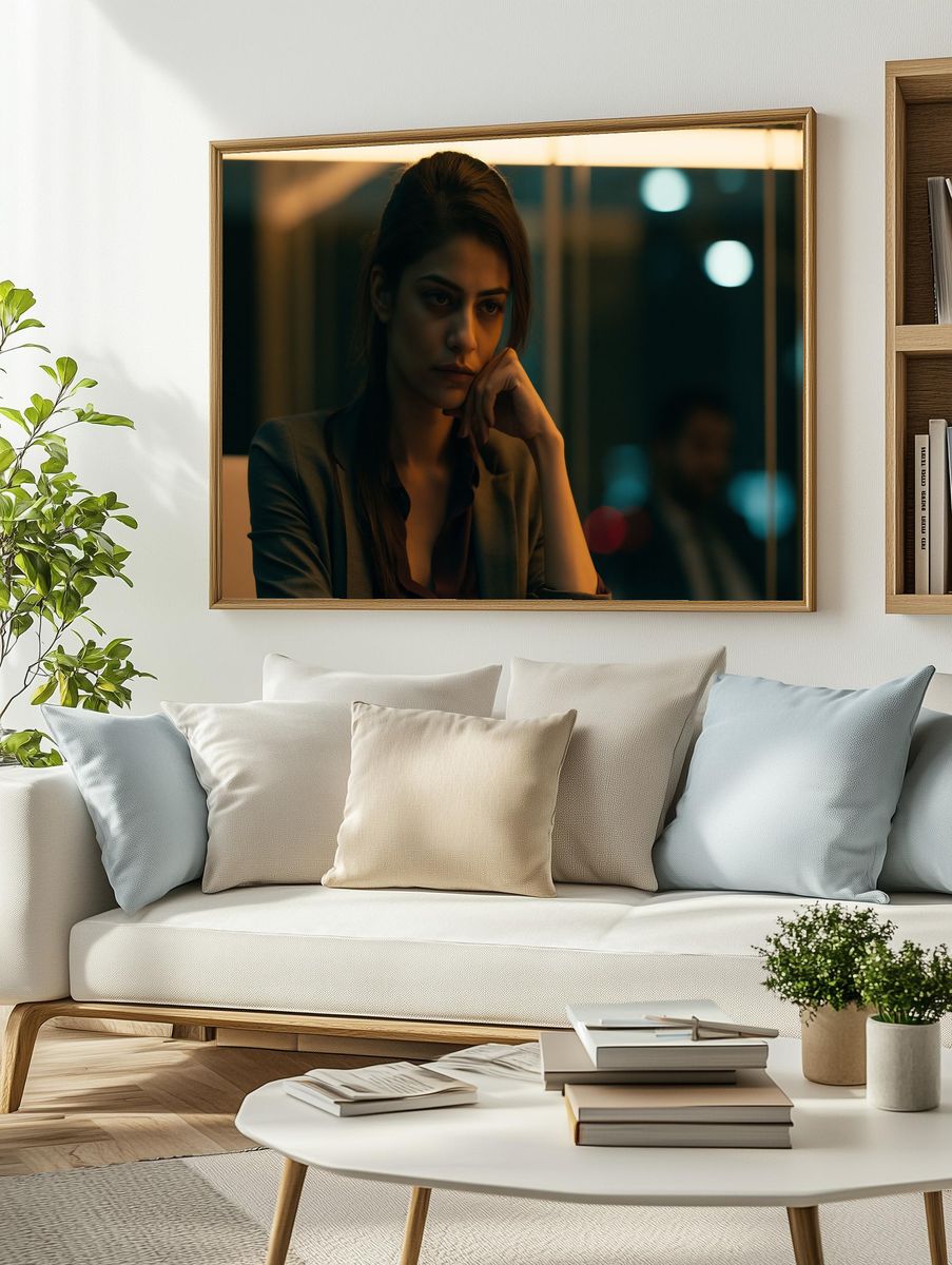 Moody Woman Portrait Photography Poster. — room view 2