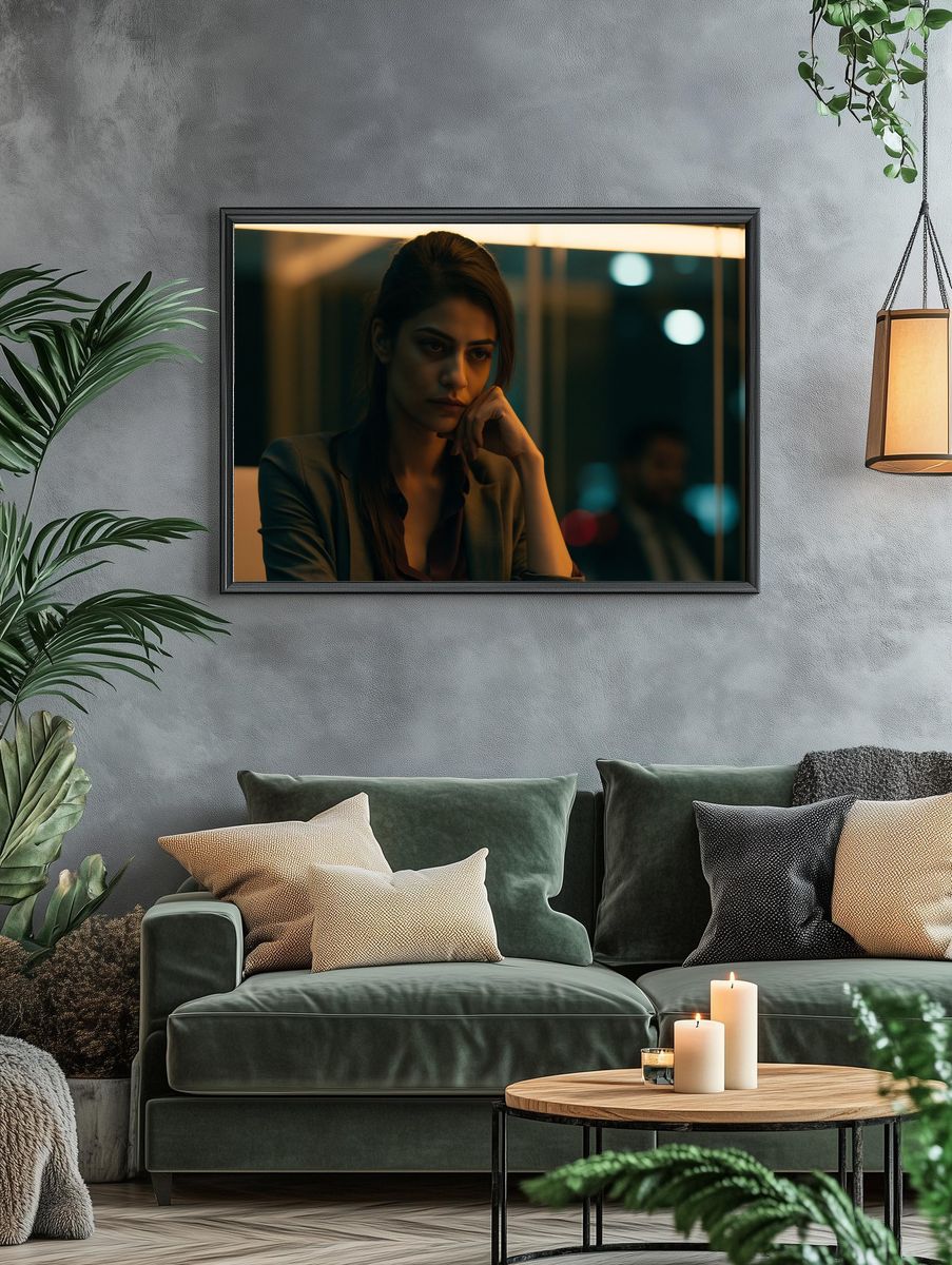Moody Woman Portrait Photography Poster. — room view 4