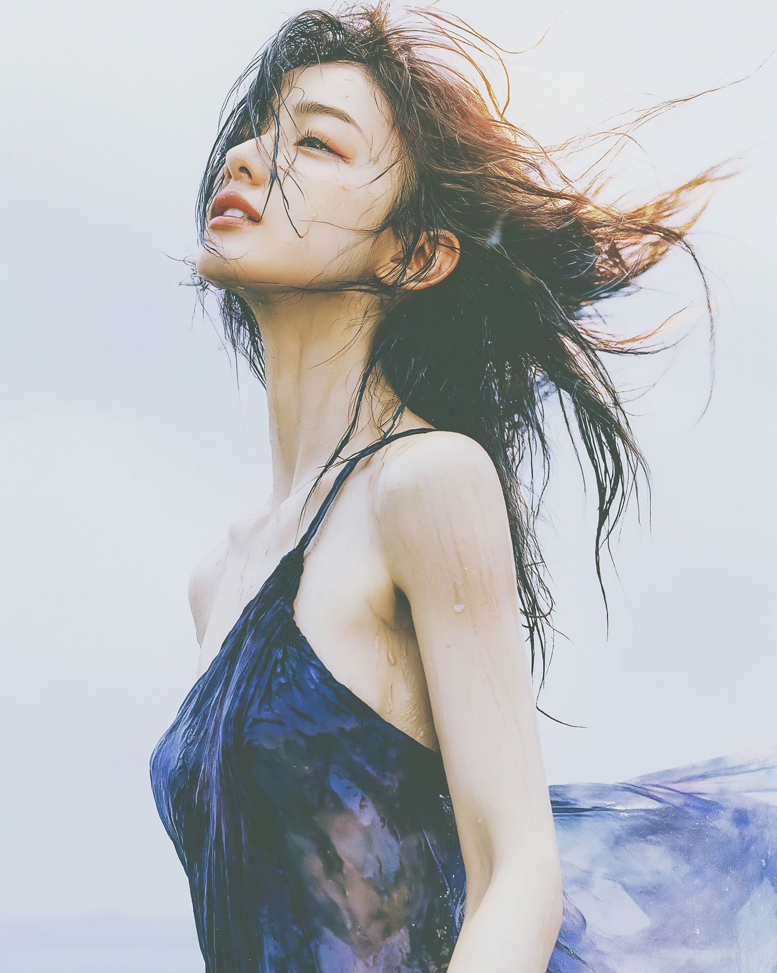 Windblown Portrait Photography Poster. poster detail
