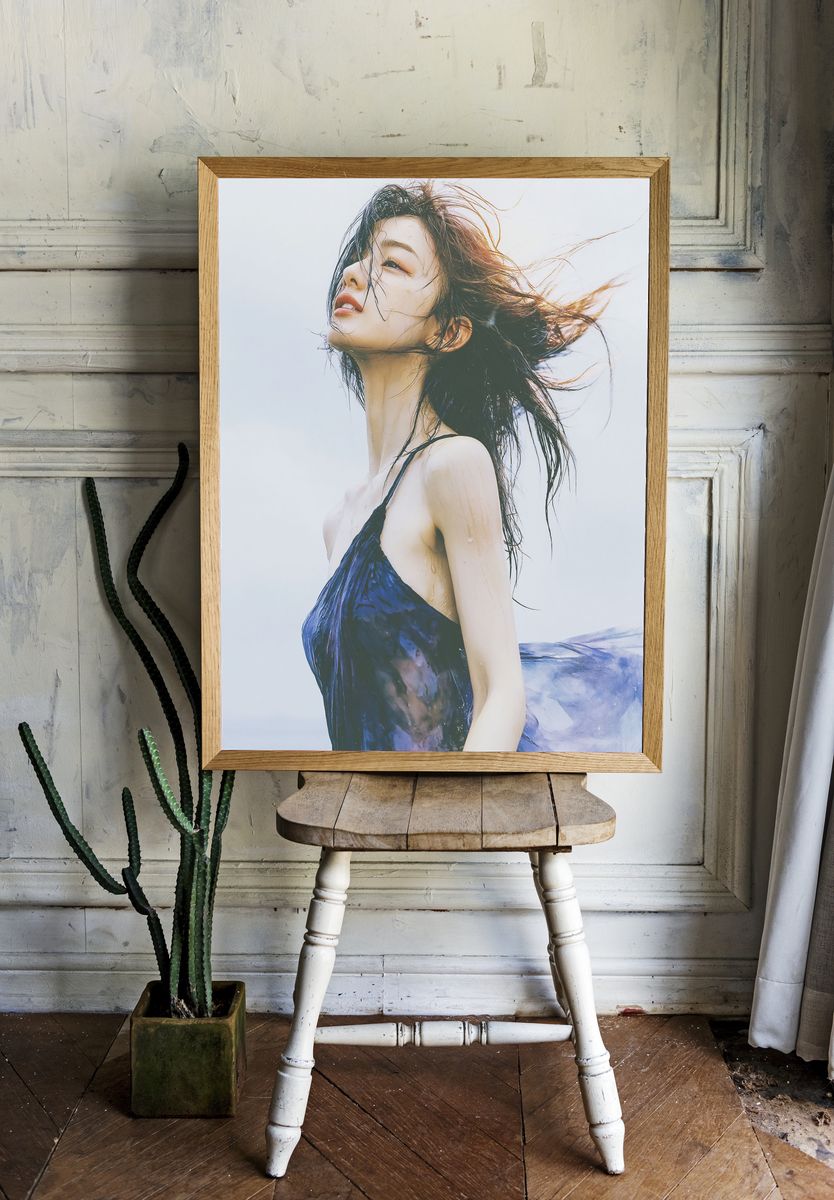 Windblown Portrait Photography Poster. — room view 1