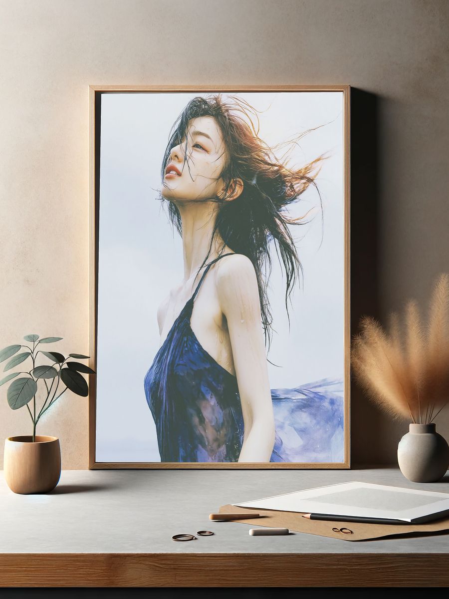 Windblown Portrait Photography Poster. — room view 2