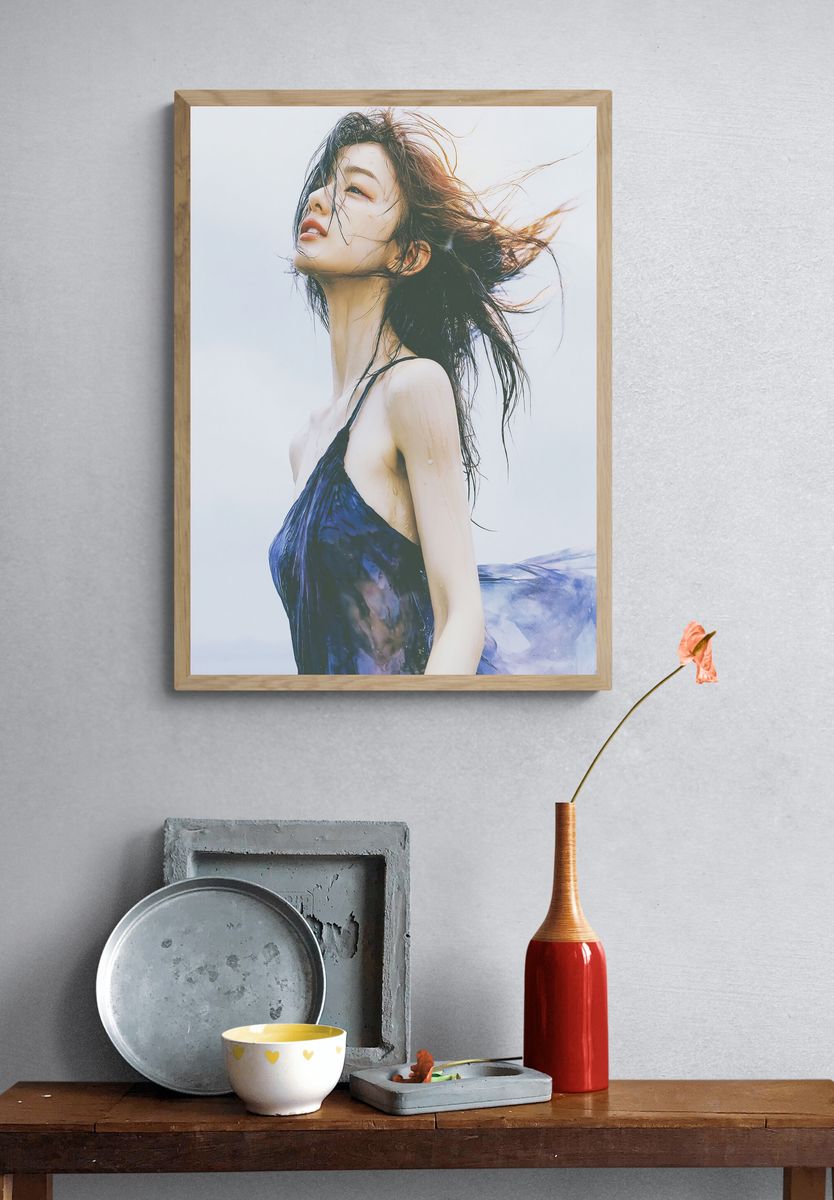 Windblown Portrait Photography Poster. — room view 3