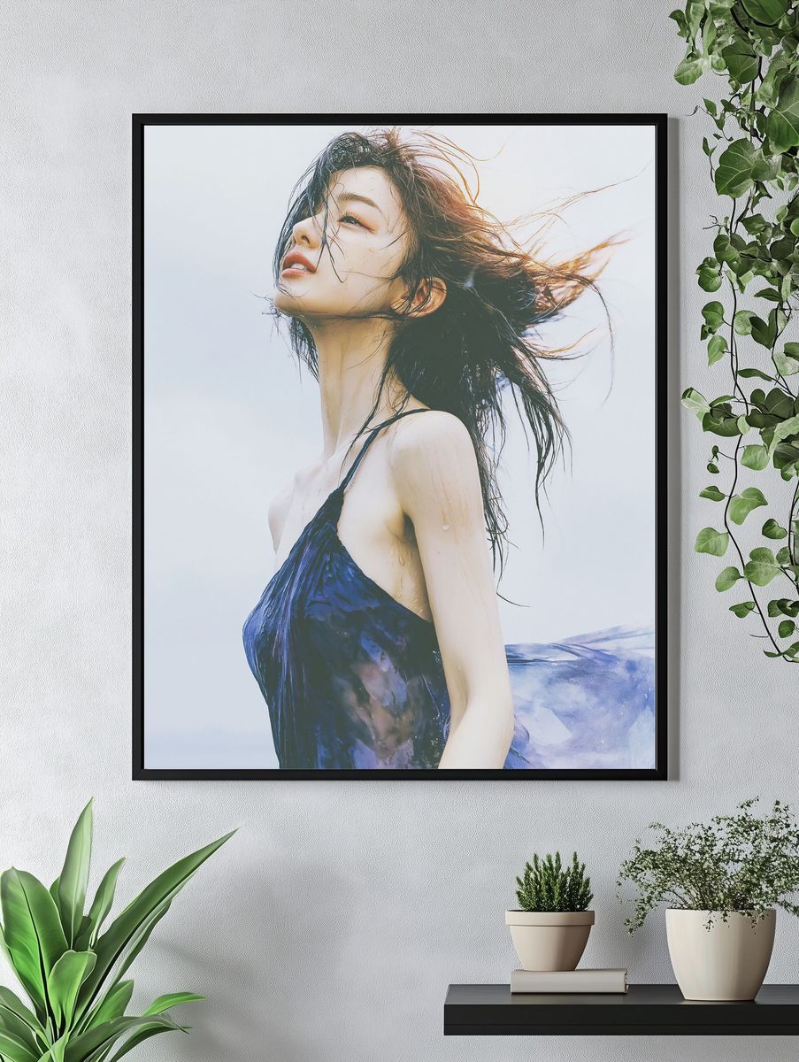 Windblown Portrait Photography Poster. — room view 4
