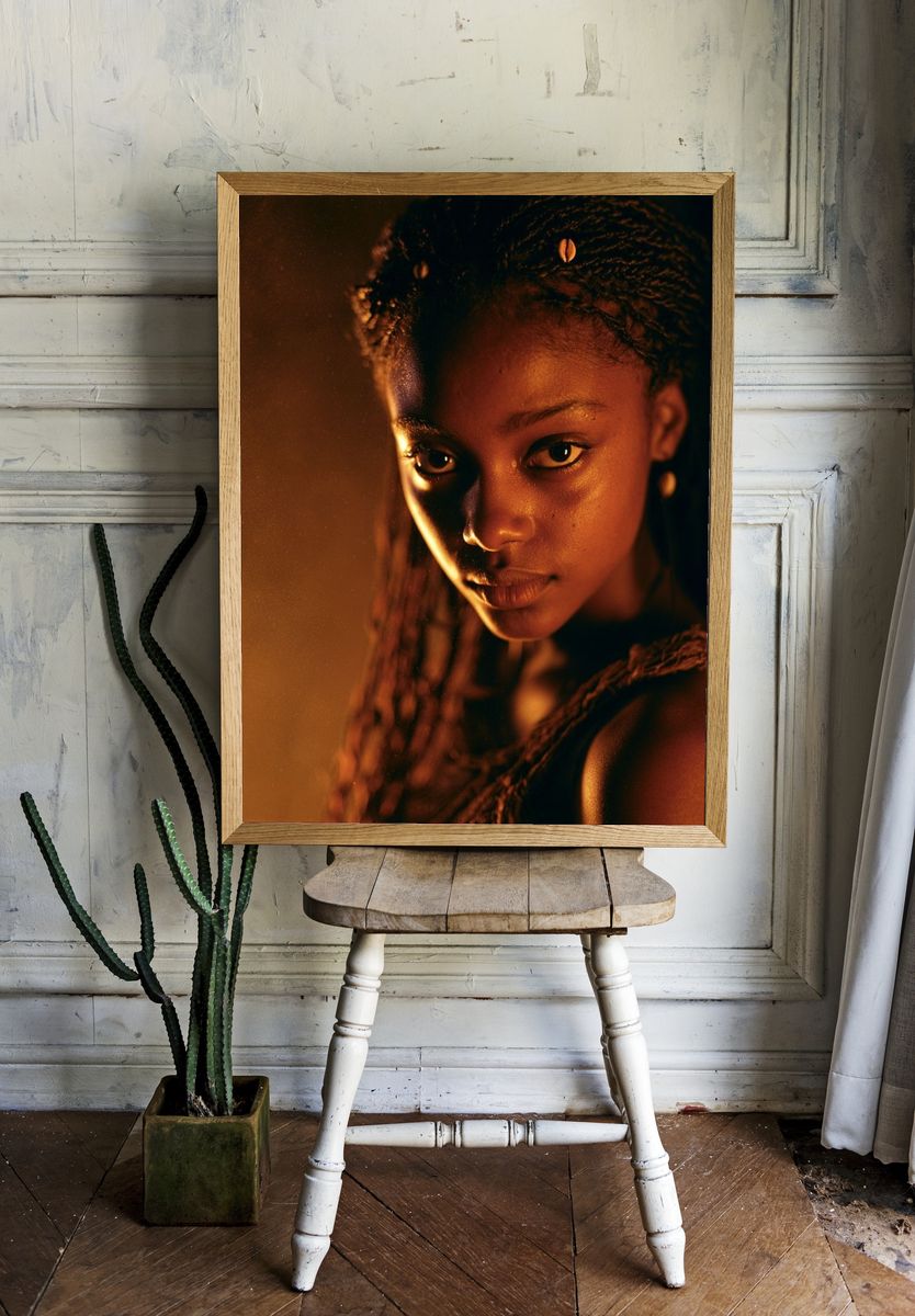 Golden Portrait Photography Poster. room preview