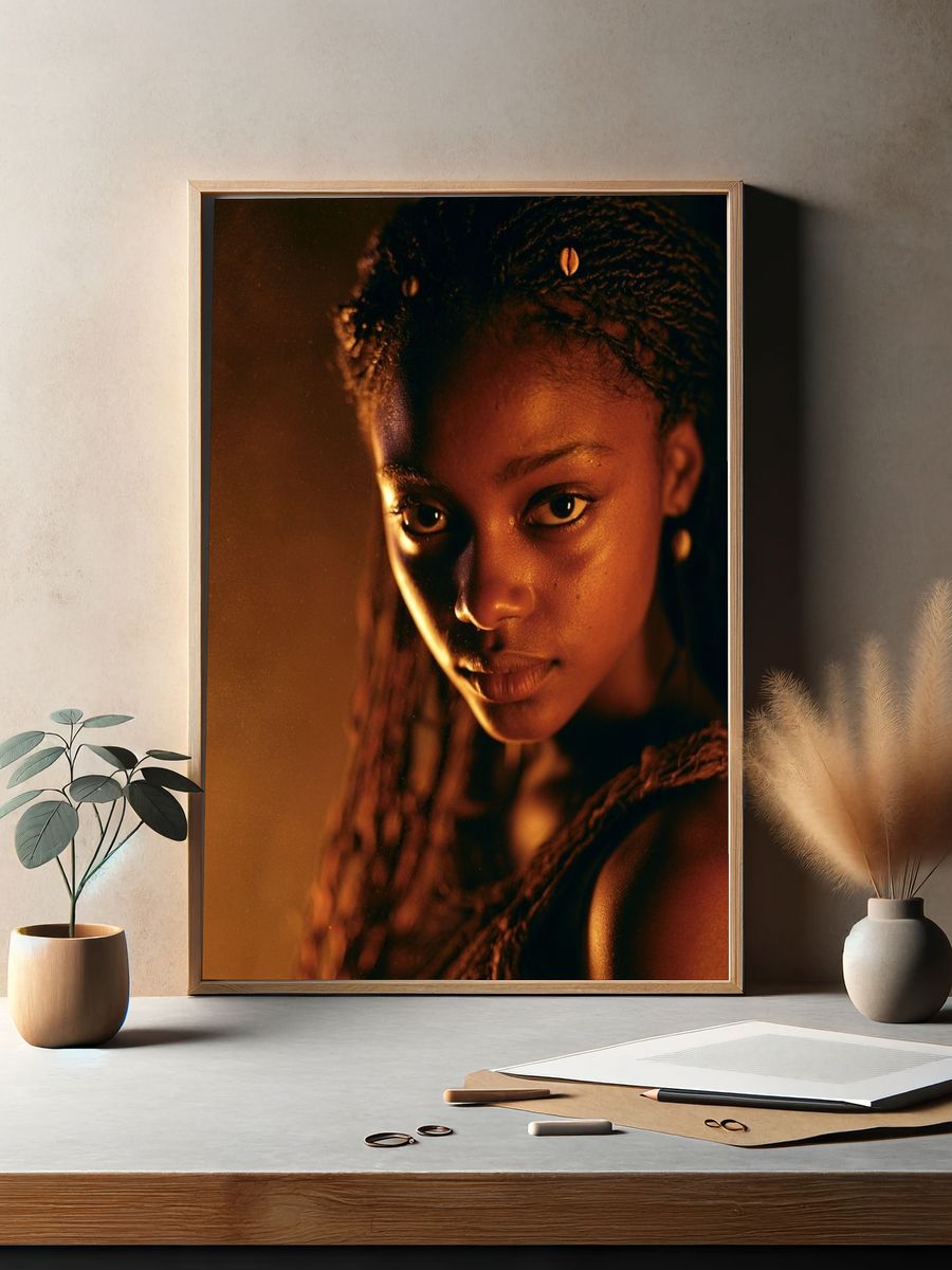 Golden Portrait Photography Poster. — room view 2
