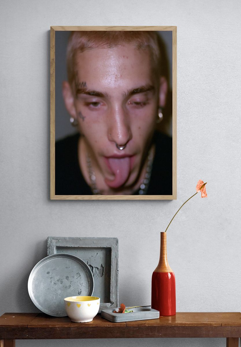 Punk Portrait Close-Up Poster. — room view 3
