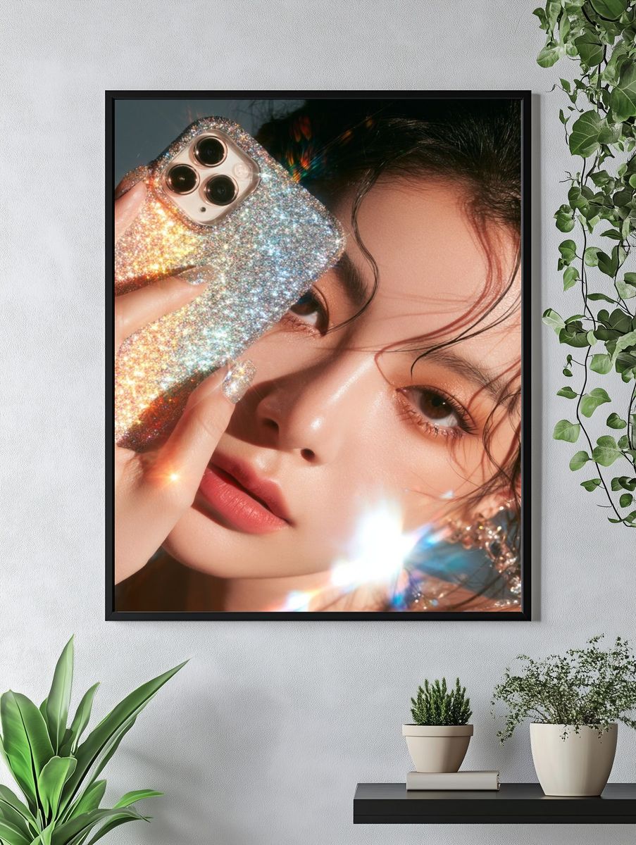 Glitter Portrait Photography Poster. — room view 4