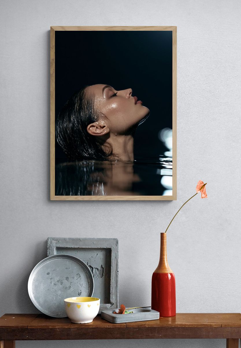 Seaside Solitude Photography Poster. — room view 3